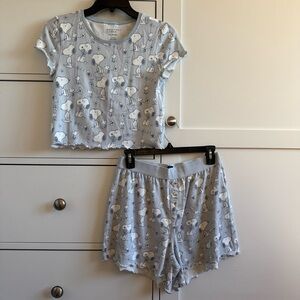 NWOT AE Snoopy Peanuts Plush Baby Tee PJ Set